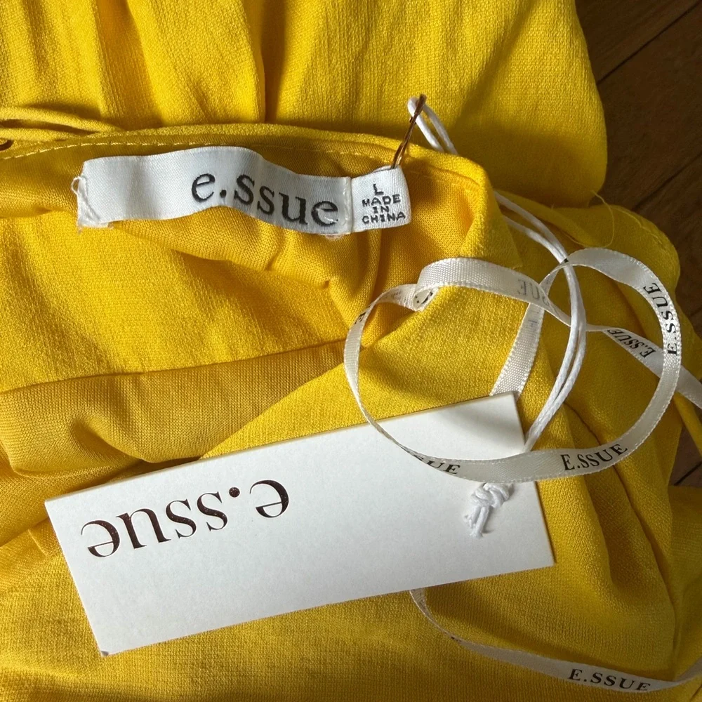 Yellow Ruffle Tie-Front Dress - Picture 3 of 4